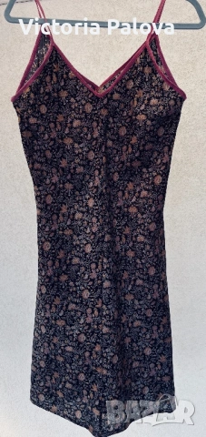 Pure Silk копринена рокля, Индия – скроена на верев, Размер L, снимка 3 - Рокли - 53940407