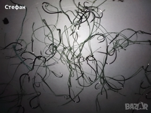 вързани куки със 4 нишково плетено влакно на цена 5 стотинки за един брой кука., снимка 2 - Такъми - 51162465