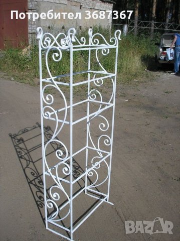 Етажерки , рафтове , полици , стойки , конзоли и рафтодържачи от ковано желязо, снимка 8 - Етажерки - 40261556