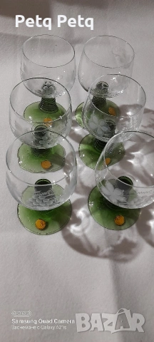 кристални чаши за вино/ракия , снимка 4 - Антикварни и старинни предмети - 53939413