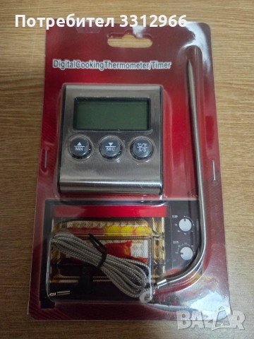Дигитален термометър за барбекю/фурна / С таймер и магнит, снимка 2 - Друга електроника - 54115649