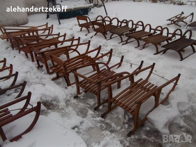 Дървена шейна шейни ретро, снимка 9 - Зимни спортове - 31068789