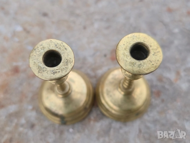 Бронзови свещници, снимка 3 - Декорация за дома - 52270366