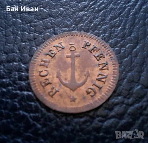 Много стара монета - / КОРАБЕН ЖЕТОН / Германия -раих пфенинг, снимка 9 - Нумизматика и бонистика - 33544852