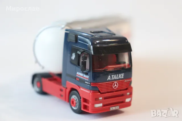 HERPA H0 1/87 MERCEDES ACTROS ЦИСТЕРНА МОДЕЛ КОЛИЧКА КАМИОН, снимка 5 - Колекции - 49934439