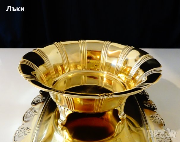 Английска бронзова салатиера,фруктиера,сецесион. , снимка 6 - Антикварни и старинни предмети - 31528844