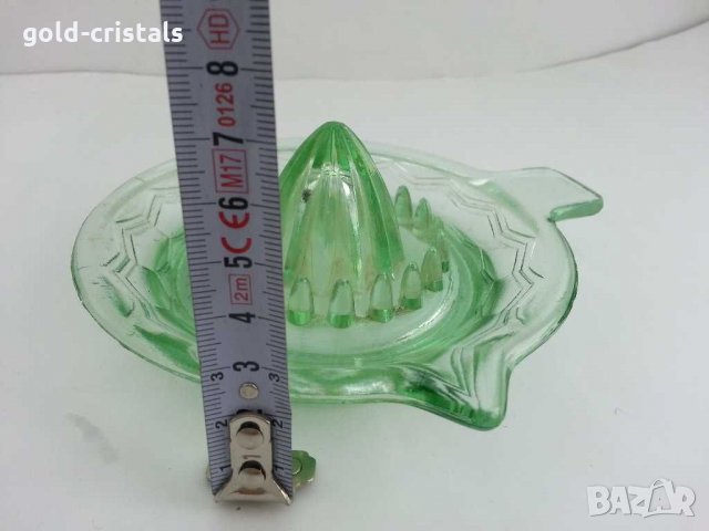 Антикварна стъклена лимоноизтисквачка, снимка 4 - Антикварни и старинни предмети - 29710268