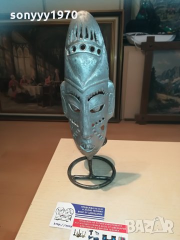 МЕТАЛНА МАСКА-СВЕЩНИК-32Х11СМ-ВНОС ШВЕИЦАРИЯ, снимка 3 - Колекции - 30009328