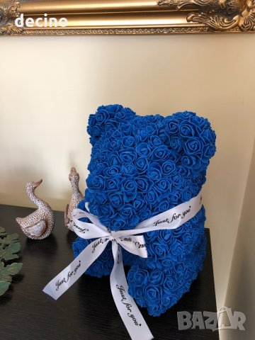 Мече от вечни рози в подаръчна кутия Свети Валентин, снимка 6 - Други - 30809241