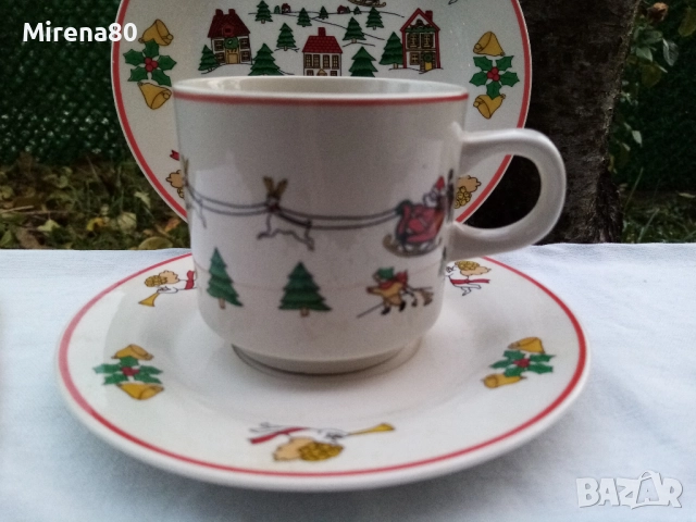 Троен коледен сет, снимка 2 - Чаши - 52632996