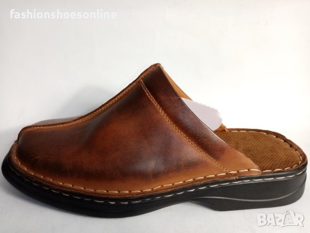 Мъжко сабо Кристиян.Българско пройзводство, ест кожа. , снимка 11 - Мъжки чехли - 40036559