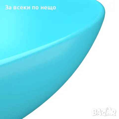 Керамична мивка за баня, светлозелена, кръгла Код P213, снимка 4 - Мивки - 49489002