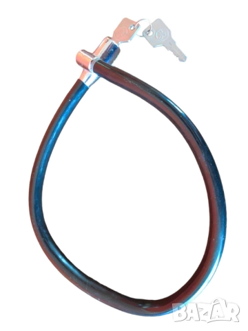 Катинар за велосипед с ключ, 55 см, Черен