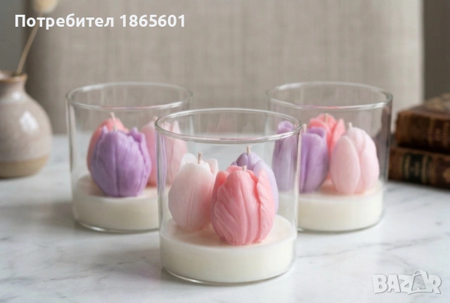 Ароматна соева свещ "Пролет в буркан", снимка 2 - Декорация за дома - 53258736