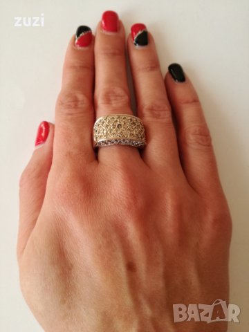 Сребърен пръстен с циркони - 925 сребро