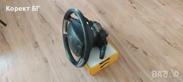 Мултифункционален волан с аербег airbag и лентов кабел + лост за мигачи/чистачки за Citroen C5, снимка 2 - Части - 51163333