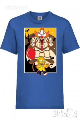 Детска тениска The Simpsons Krusty The Clown Pennywise 01,Всички артикули се изработват по поръчка  , снимка 4 - Детски тениски и потници - 38158334