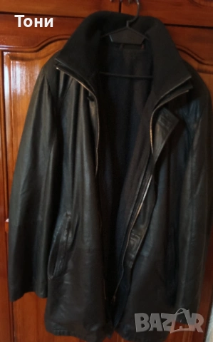 Мъжко Зимно Яке Изцяло от Естествена Кожа Като Ново XL , снимка 14 - Якета - 53186252