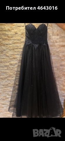 Тъмно синя бална рокля, снимка 4 - Рокли - 52444089