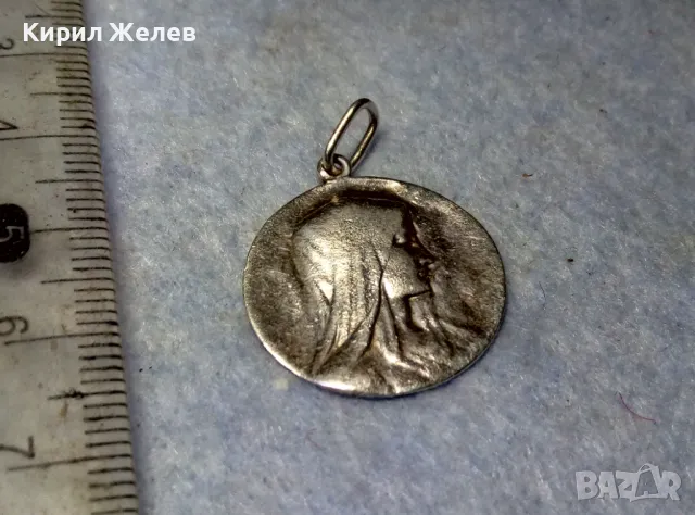 Старинна КАТОЛИЧЕСКА СРЕБЪРНА ИКОНКА МЕДАЛЬОН СРЕБРО ВИСОКА ПРОБА ХУДОЖЕСТВЕНА РЪЧНА ИЗРАБОТКА 44315, снимка 6 - Антикварни и старинни предмети - 50056887