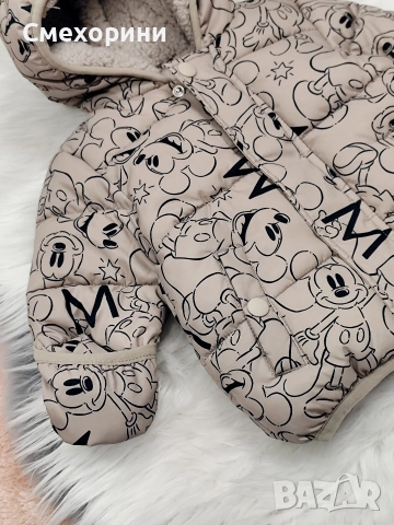 Ново бебешко зимно яке Джордж с Мики маус за момченце 3-6 месеца , снимка 5 - Бебешки якета и елеци - 52844360