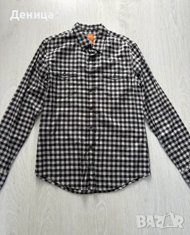 Мъжка карирана риза Hugo Boss Orange 100% Памук (Размер M)