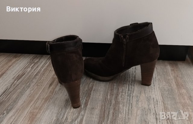 Кафяви боти от естествена кожа, номер 37, снимка 2 - Дамски боти - 42754052