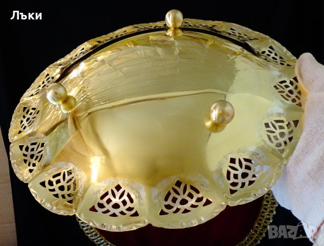 Бронзова фруктиера 26 см.,ажур,релеф,барок. , снимка 5 - Антикварни и старинни предмети - 39999015