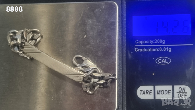 Сребърна гривна 925 проба , снимка 6 - Гривни - 44588628