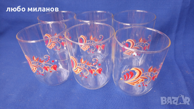 Тънкостенни руски стакани за чай, комплект 6 бр, снимка 1 - Чаши - 44709713