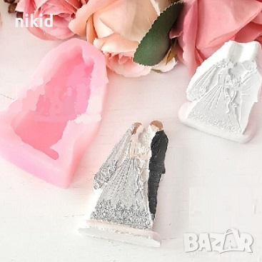 Дълбок сватбен двойка младоженци булка младоженец сватба гипс шоколад сапун свещ декор