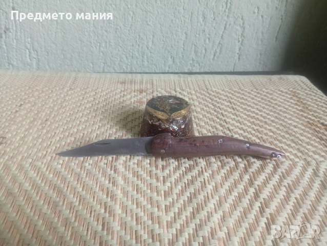 Сгъваемо ножче с дървена дръжка – занаятчийска изработка