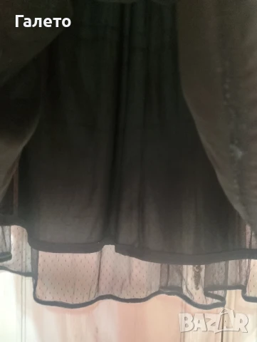 Черна пола с ластик на талията     , снимка 2 - Поли - 50660640