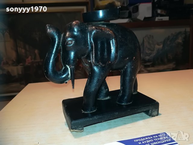 слон-свещник-внос франция-15х15х8см