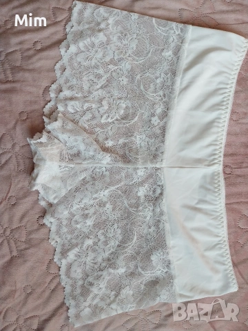  2XL  Снежно бял дантелен боксер с висока талия , снимка 4 - Бельо - 52730192