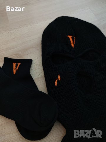 Сет Маска и Чорапи Vlone комплект за общо 32лв Черни Оранжеви Детайли Balaclava Mask Socks Шапка, снимка 3 - Други - 40238531