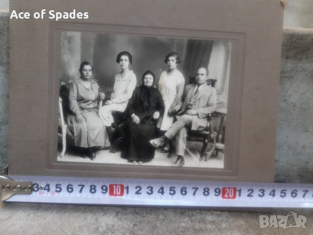Стара Снимка на Картон 24/ 20 см. (4), снимка 5 - Антикварни и старинни предмети - 30794250