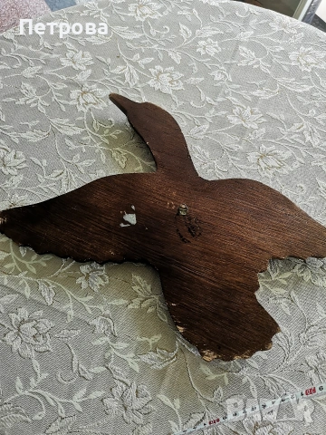 Голяма дървена птица. , снимка 2 - Декорация за дома - 54236152