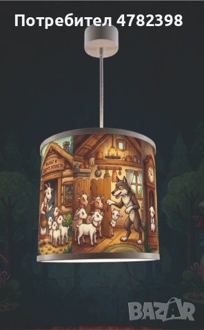 Вълшебен детски пендел лампа за детска стая „приказни герои“ – Мека светлина за щастливи деца!, снимка 6 - Детски нощни лампи - 54033186