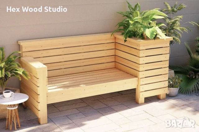 Градинска пейка с кашпа „Green Corner“