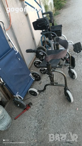 шезлонг на колела + сенник, сгъваем стол за плаж на колела, СИН , снимка 17 - Къмпинг мебели - 41735919