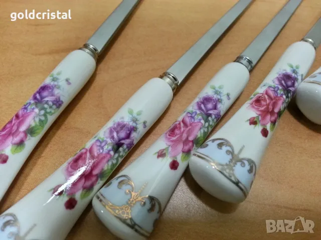 лъжички с порцеланови дръжки , снимка 6 - Антикварни и старинни предмети - 49157533