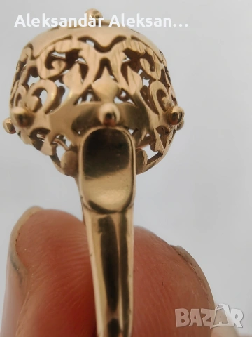 Златен пръстен Царската корона, снимка 3 - Пръстени - 54304225