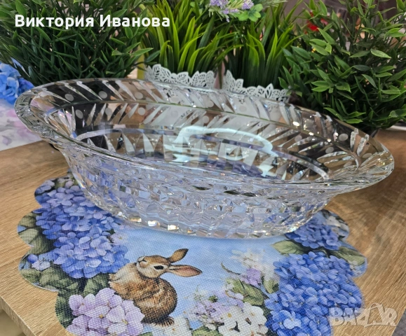 Кристална купа голяма, снимка 3 - Декорация за дома - 54177059