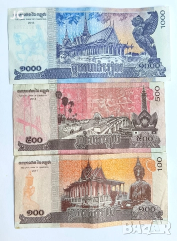 Банкноти от Камбоджа 1000 риела 500 риел 100 риела НОВАТА СЕРИЯ, снимка 4 - Нумизматика и бонистика - 51734825