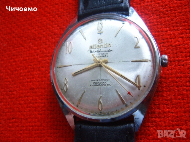 Original Atlantic Worldmaster 21 jewels 6300N Мъжки ръчен часовник, снимка 2 - Антикварни и старинни предмети - 51465946