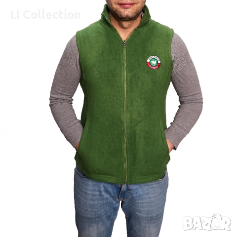 Мъжки поларен елек - черен, зелен, червен, снимка 2 - Суичъри - 51702200