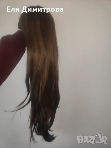 Кестенява перука, с бретон. Нова. Само за 15€