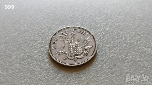 5 цента 1968 Бахами - Бахамски острови, снимка 1 - Нумизматика и бонистика - 40694032