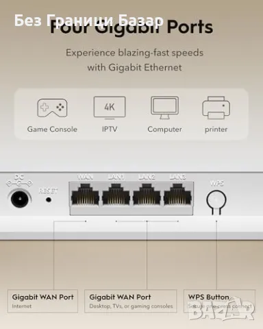 Нов Wi-Fi 7 рутер Cudy BE3600 – ултра бърз, мощен, 4 антени, VPN, снимка 3 - Друга електроника - 48891597